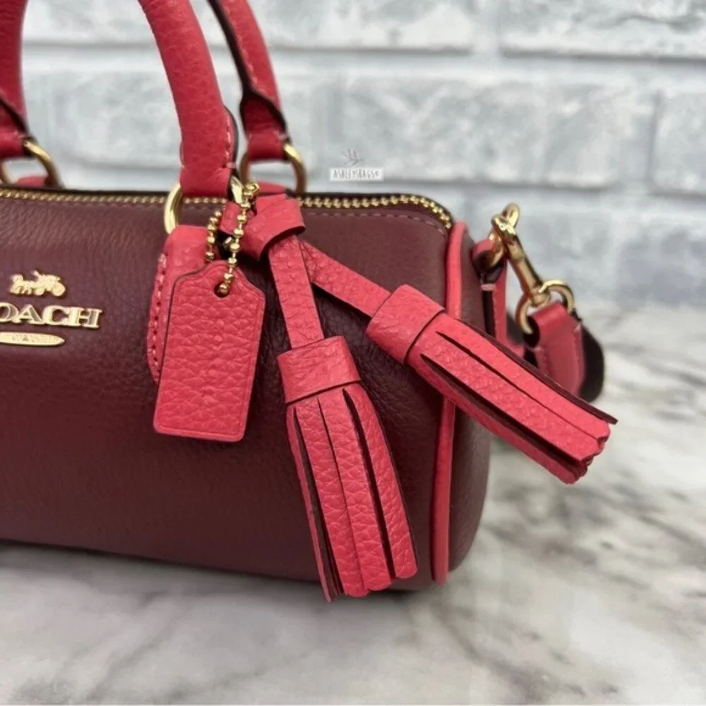 Coach Lacey Crossbody In Gold Wine Multi